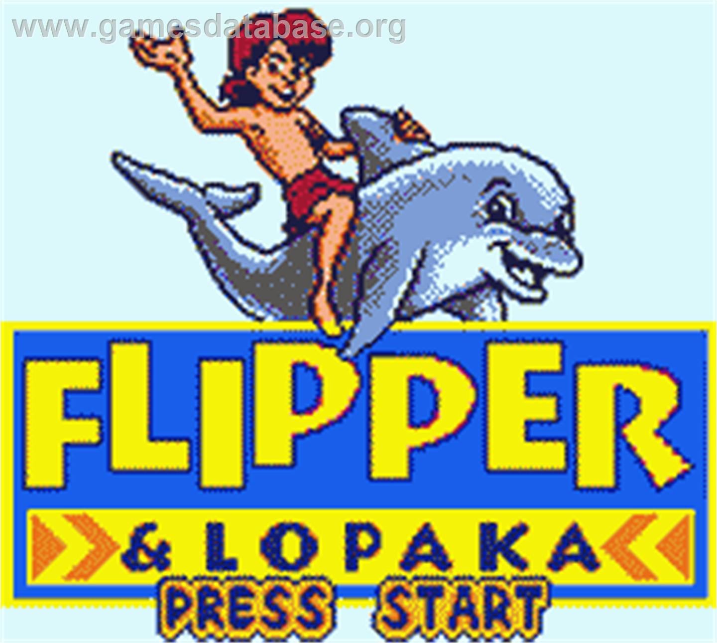 Flipper And Lopaka - Nintendo Game Boy Color - Artwork - Title Screen