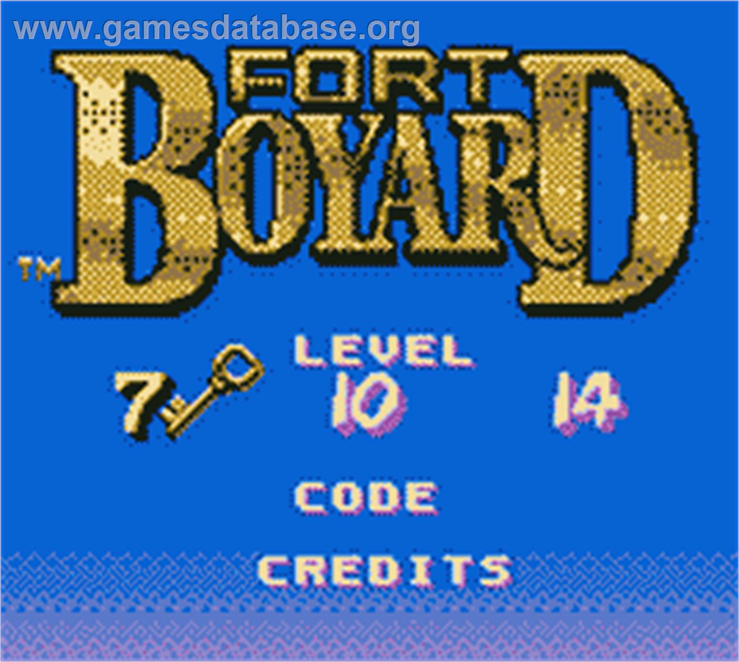 Fort Boyard - Nintendo Game Boy Color - Artwork - Title Screen