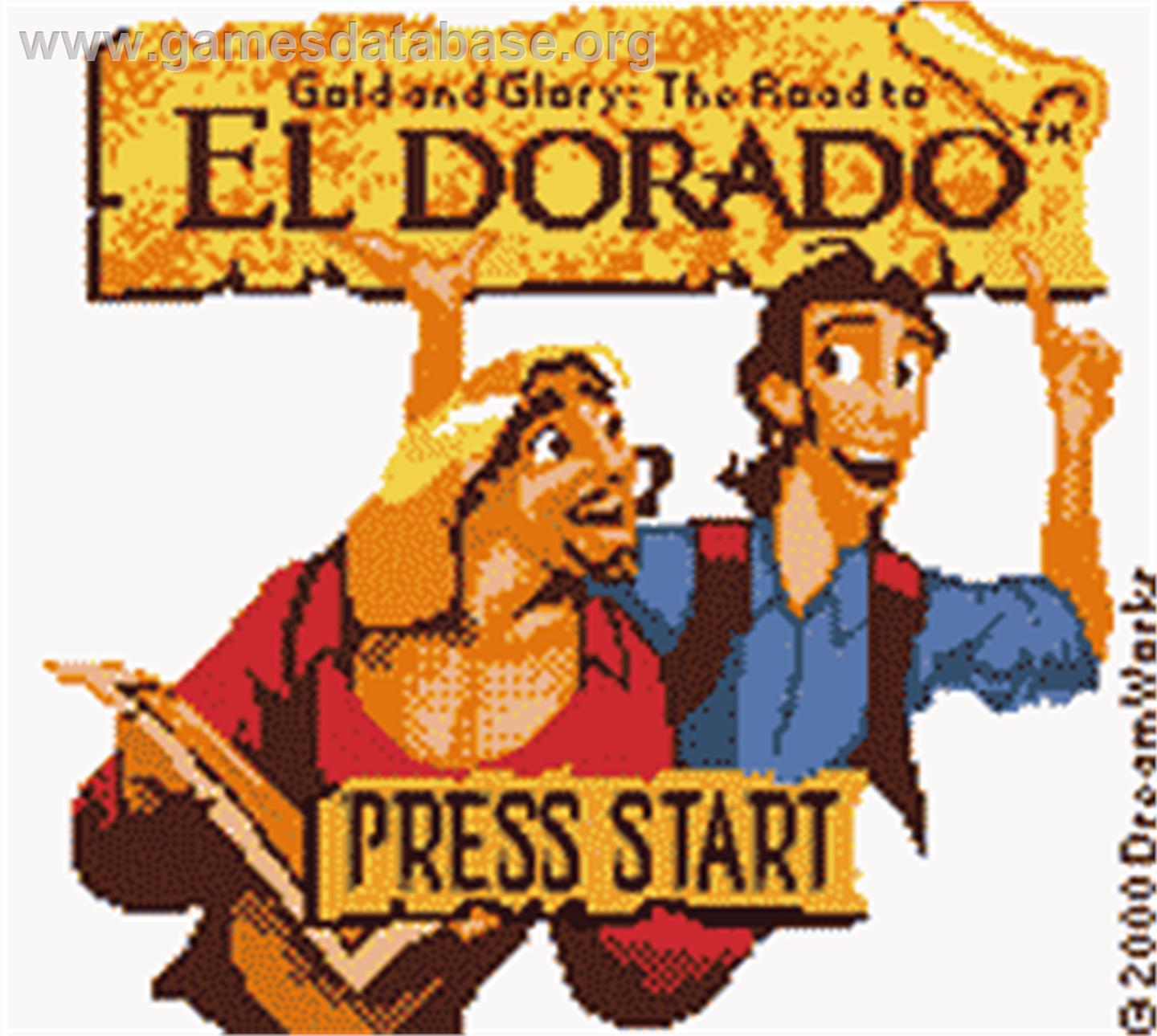 Gold and Glory: The Road to El Dorado - Nintendo Game Boy Color - Artwork - Title Screen