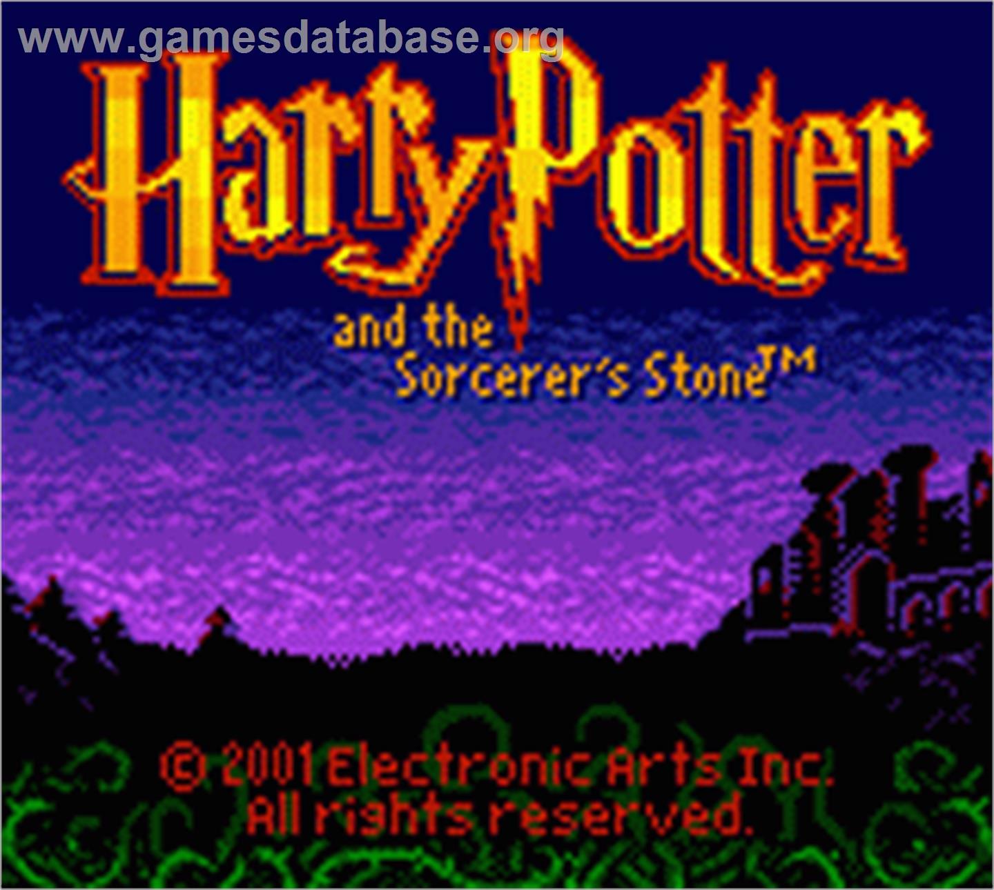 Harry Potter And The Sorcerer's Stone - Nintendo Game Boy Color - Artwork - Title Screen
