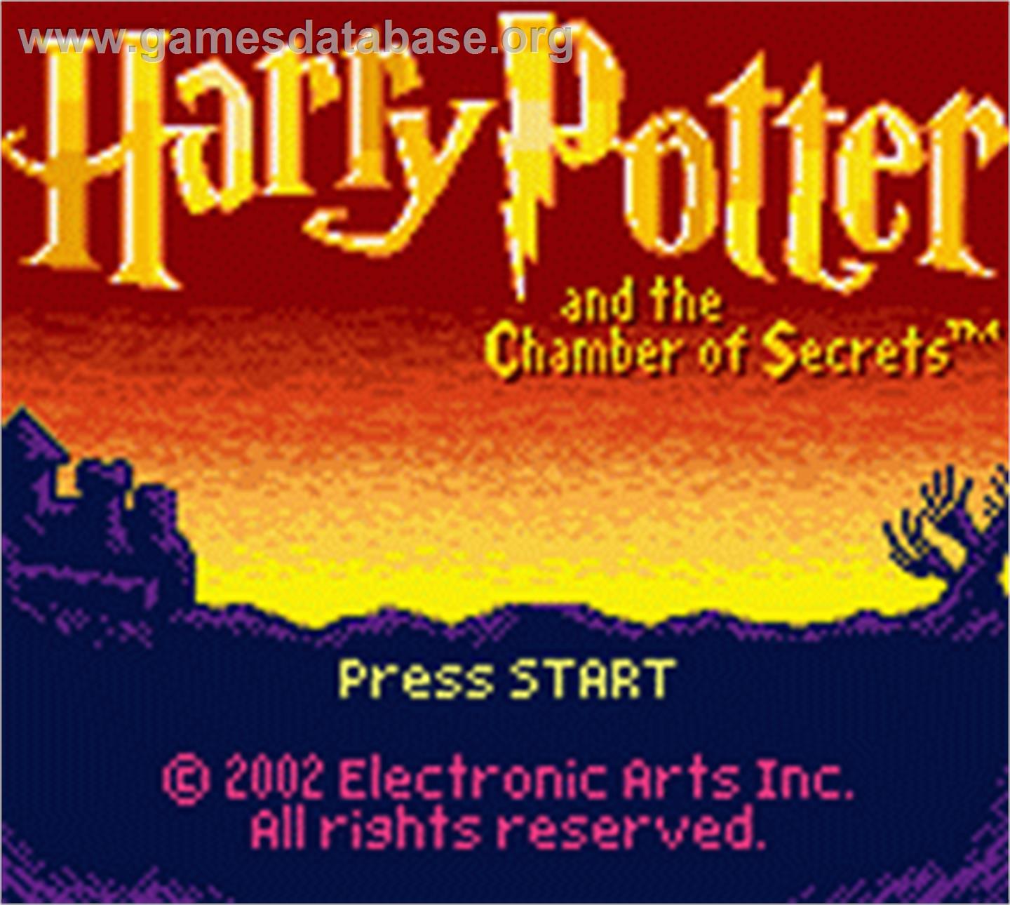 Harry Potter and the Chamber of Secrets - Nintendo Game Boy Color - Artwork - Title Screen