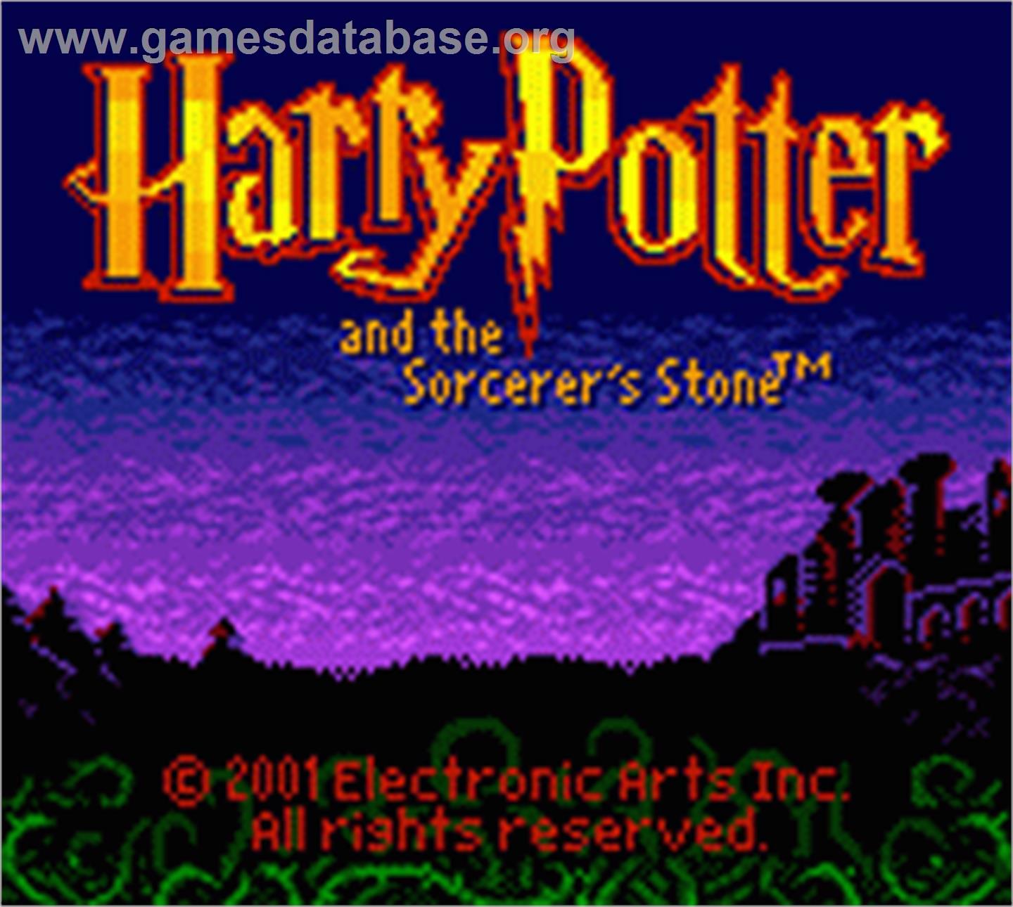 Harry Potter and the Sorcerer's Stone - Nintendo Game Boy Color - Artwork - Title Screen