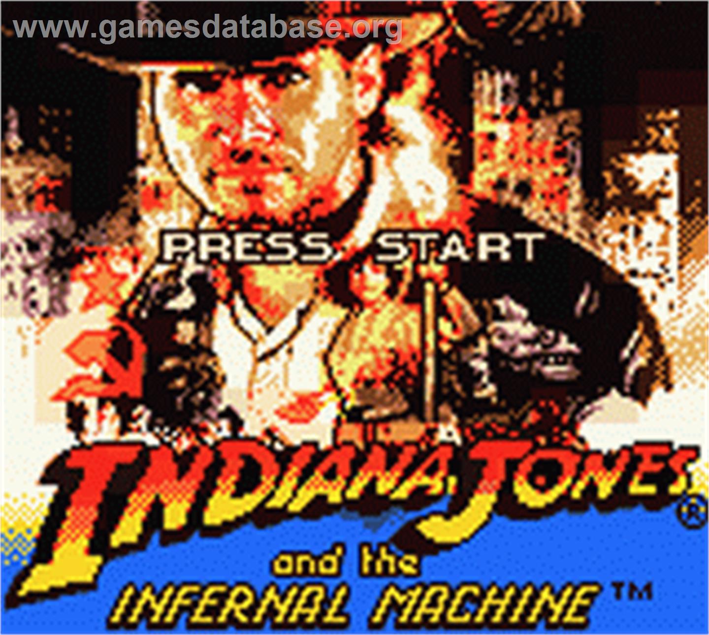 Indiana Jones and the Infernal Machine - Nintendo Game Boy Color - Artwork - Title Screen