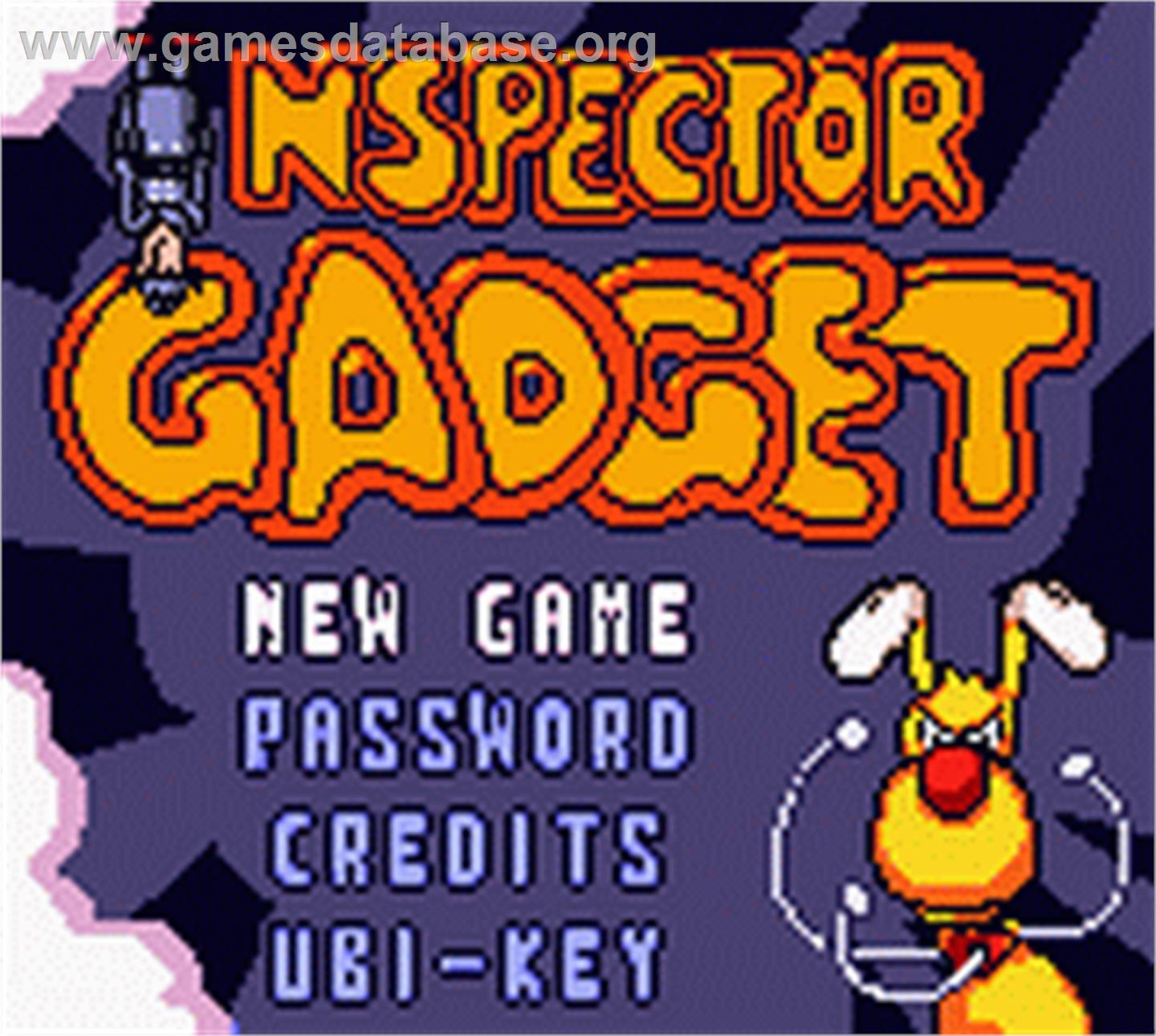 Inspector Gadget - Operation Madkactus - Nintendo Game Boy Color - Artwork - Title Screen