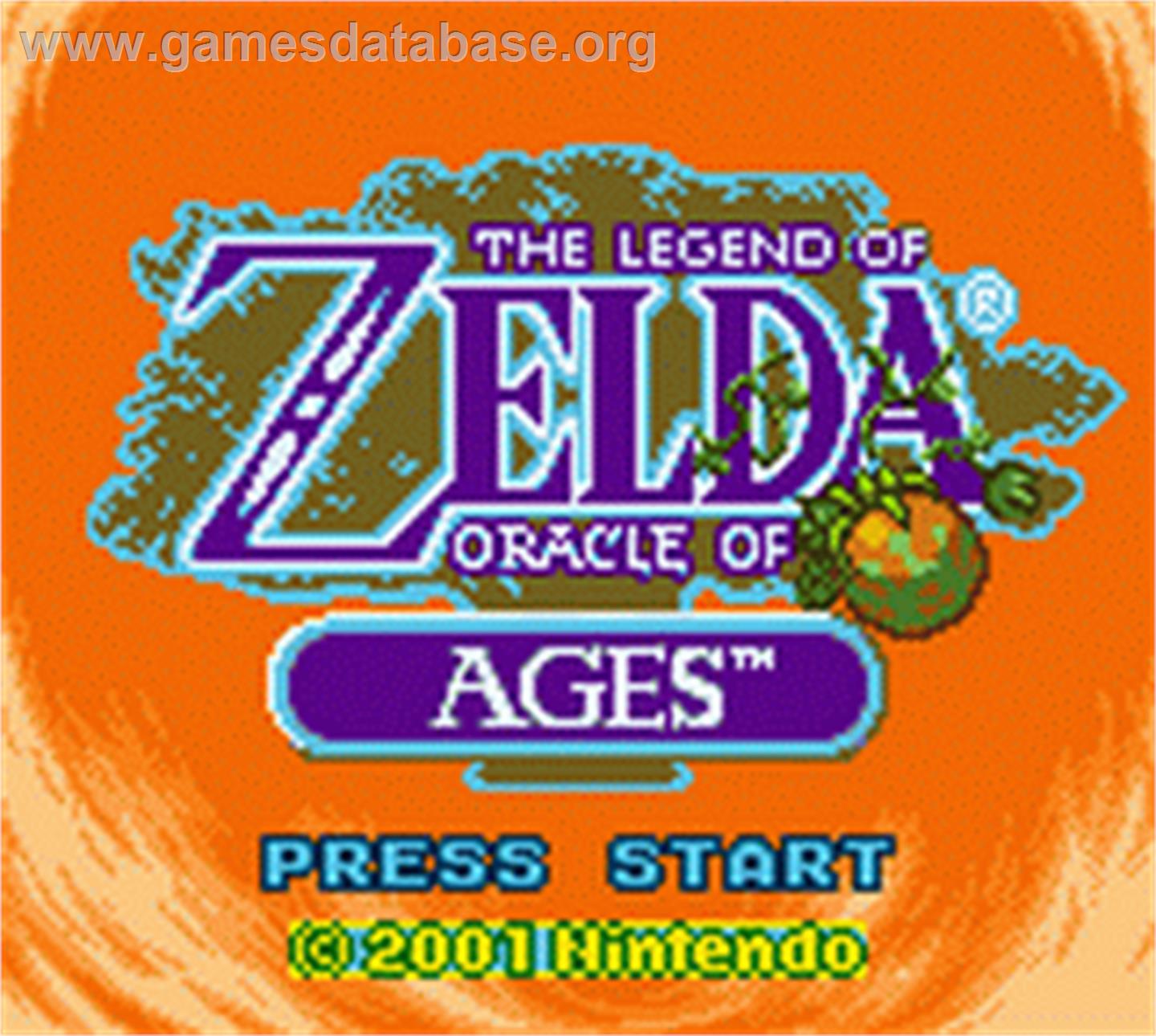 Legend Of Zelda - Oracle Of Ages, The - Nintendo Game Boy Color - Artwork - Title Screen