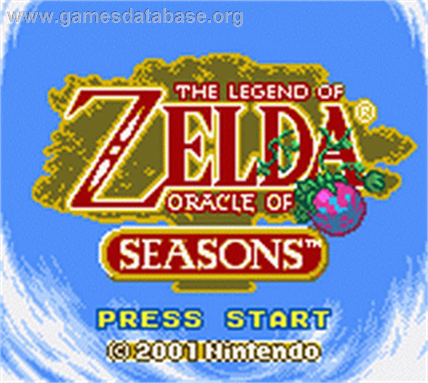 Legend Of Zelda - Oracle Of Seasons, The - Nintendo Game Boy Color - Artwork - Title Screen