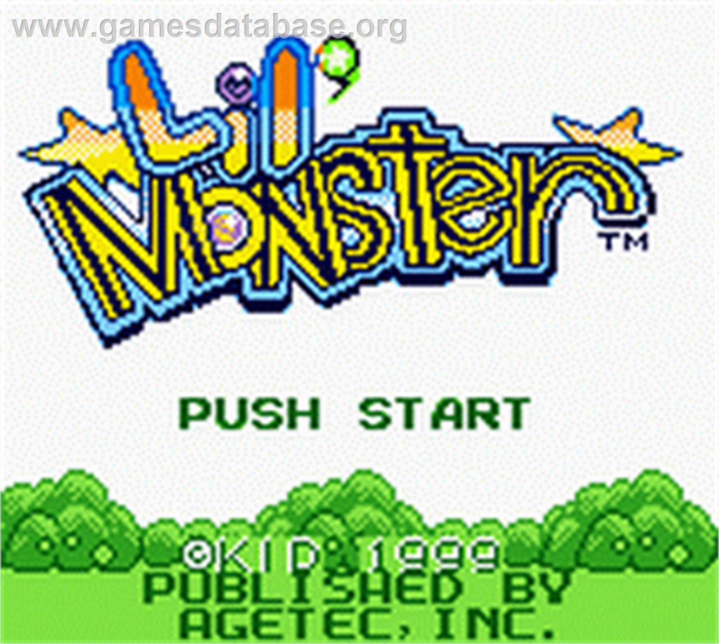 Lil' Monster - Nintendo Game Boy Color - Artwork - Title Screen