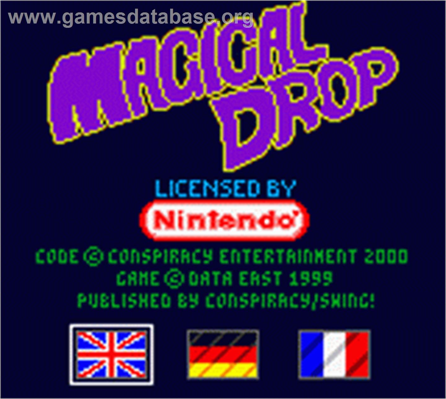 Magical Drop - Nintendo Game Boy Color - Artwork - Title Screen