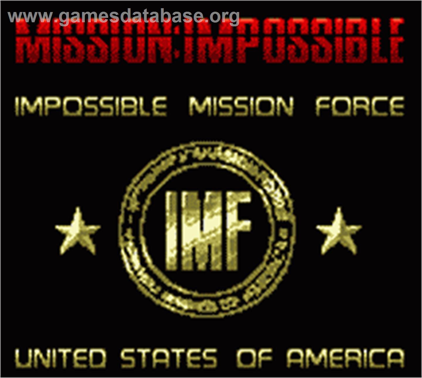 Mission Impossible - Nintendo Game Boy Color - Artwork - Title Screen
