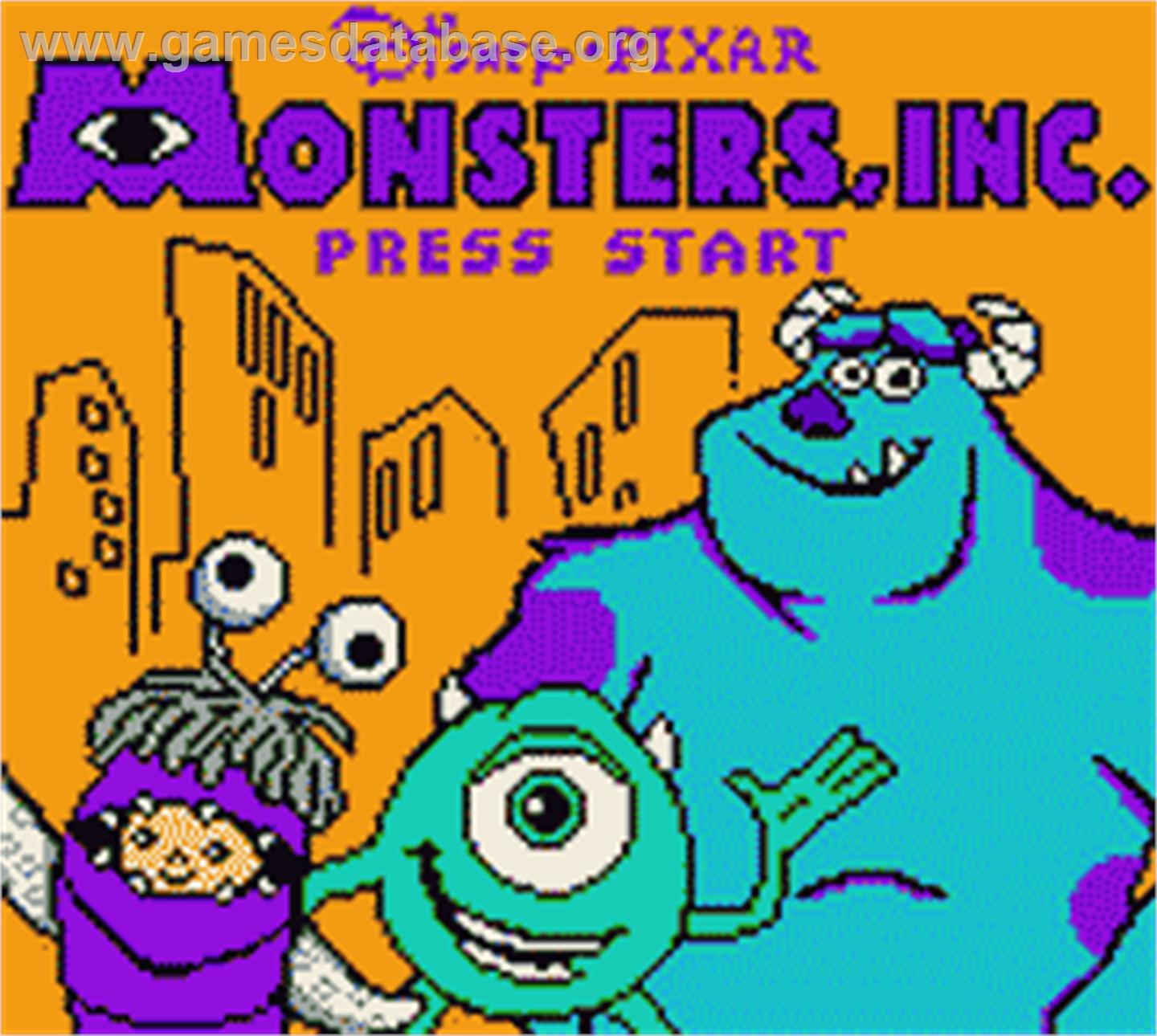 Monsters, Inc. - Nintendo Game Boy Color - Artwork - Title Screen