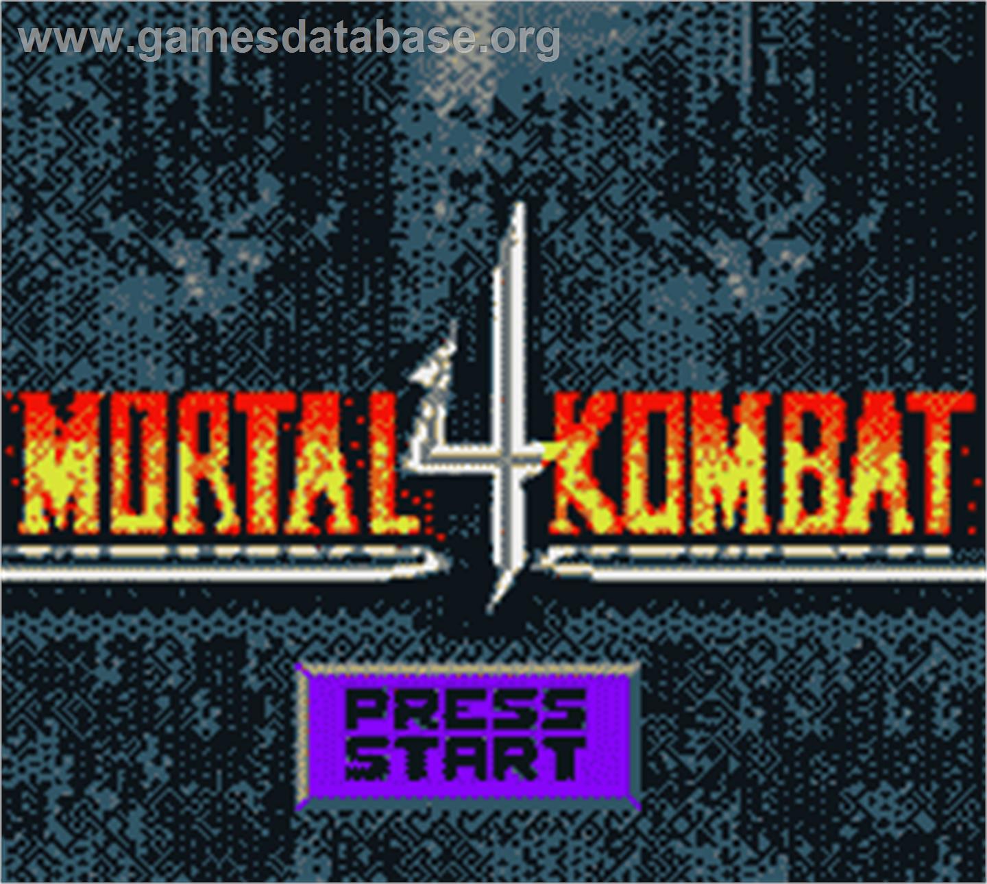 Mortal Kombat 4 - Nintendo Game Boy Color - Artwork - Title Screen