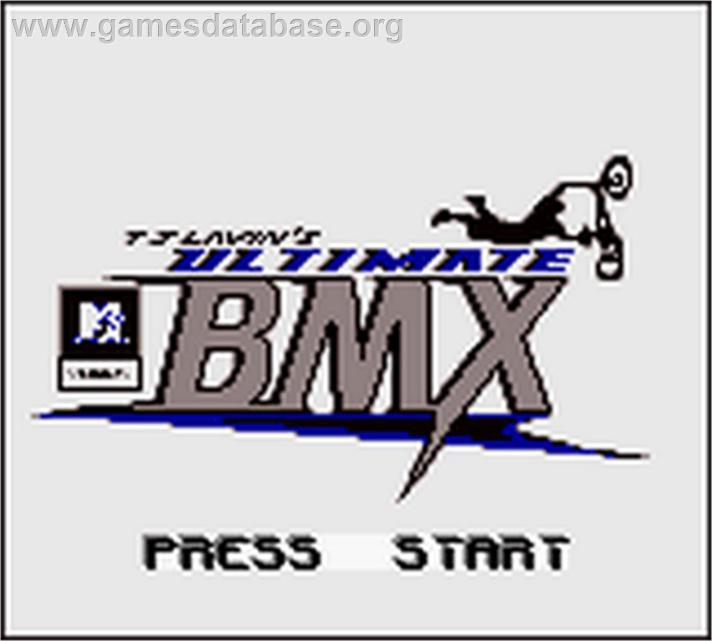 Mtv Sports - T.j. Lavin's Ultimate Bmx - Nintendo Game Boy Color - Artwork - Title Screen