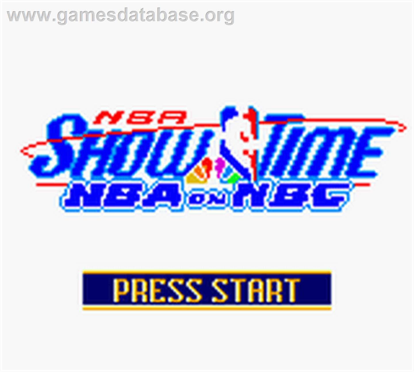NBA Showtime: NBA on NBC - Nintendo Game Boy Color - Artwork - Title Screen