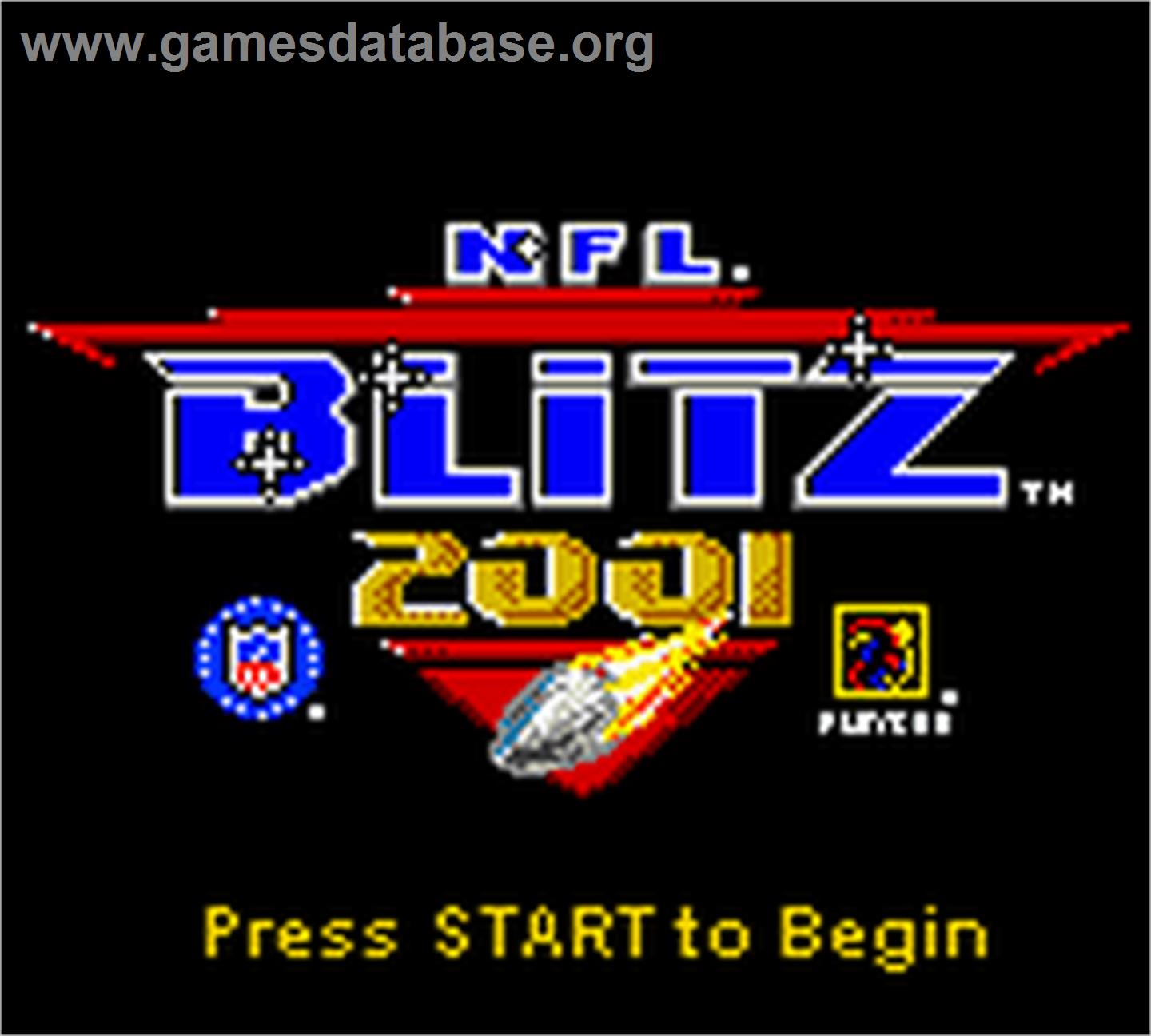 Nfl Blitz 2001 - Nintendo Game Boy Color - Artwork - Title Screen