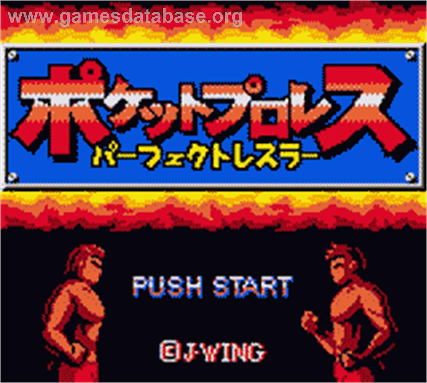 Pocket Pro Wrestling - Perfect Wrestler - Nintendo Game Boy Color - Artwork - Title Screen