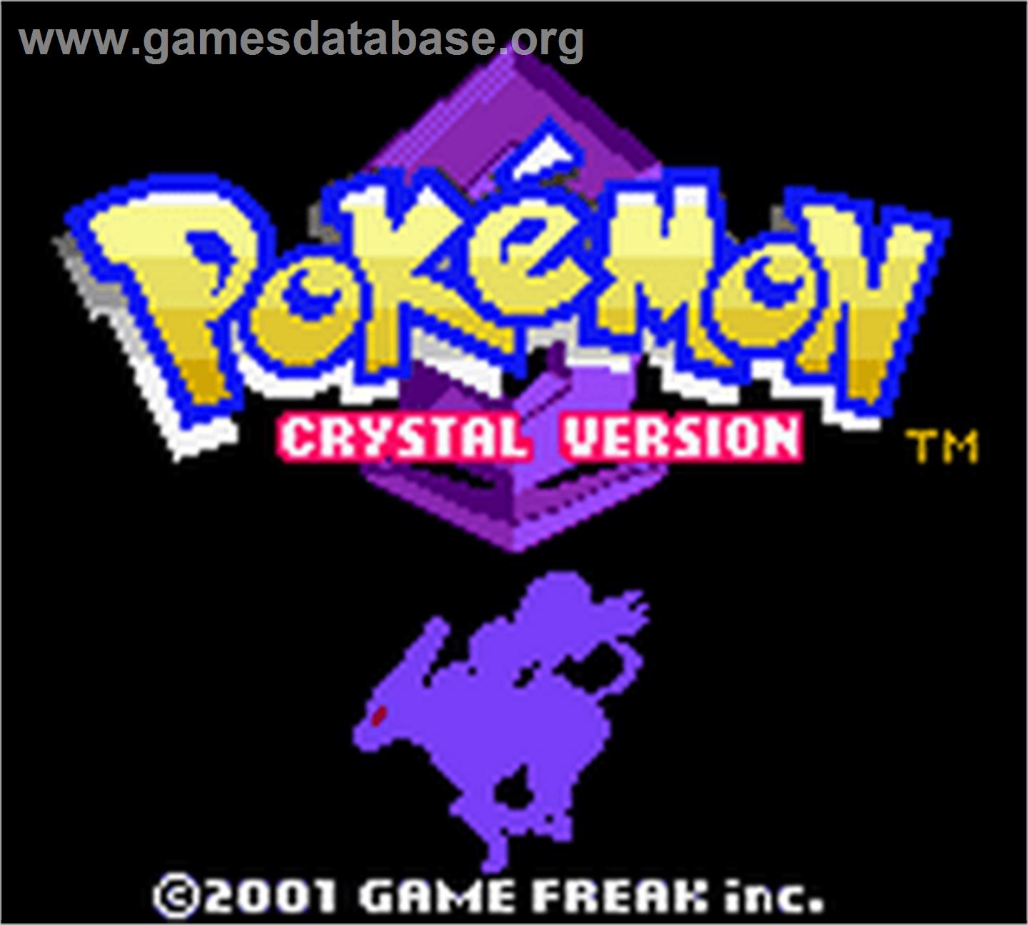 Pokemon: Crystal Version - Nintendo Game Boy Color - Artwork - Title Screen