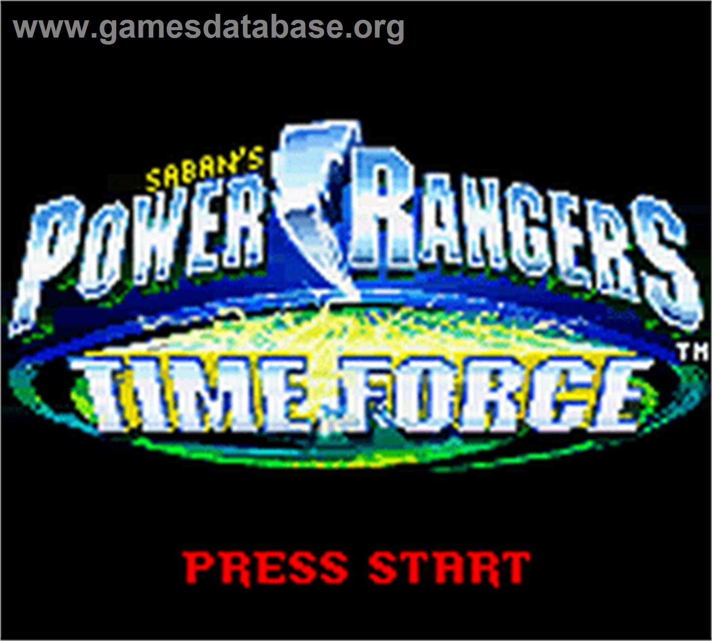 Power Rangers: Time Force - Nintendo Game Boy Color - Artwork - Title Screen
