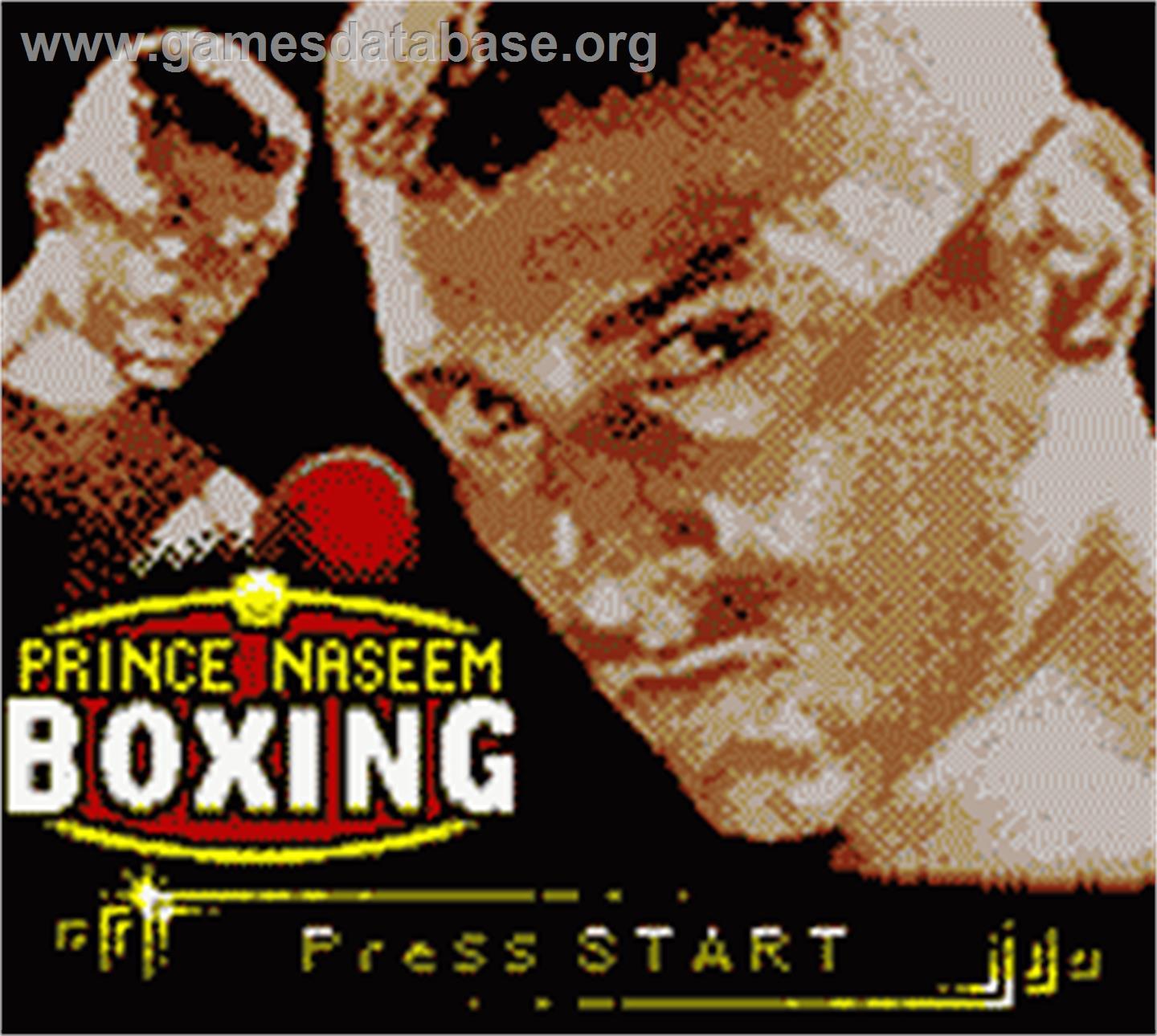 Prince Naseem Boxing - Nintendo Game Boy Color - Artwork - Title Screen