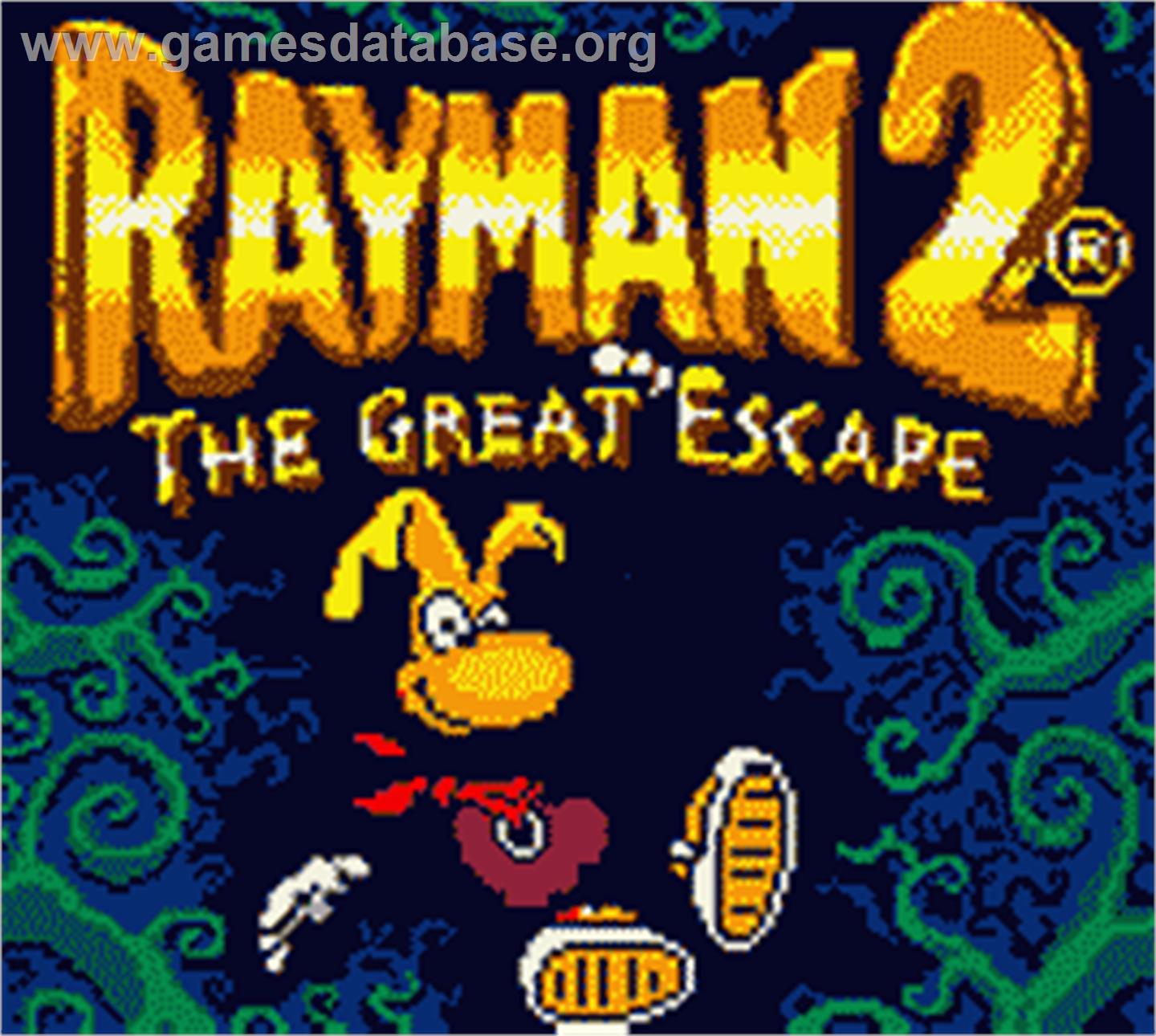Rayman 2: The Great Escape - Nintendo Game Boy Color - Artwork - Title Screen