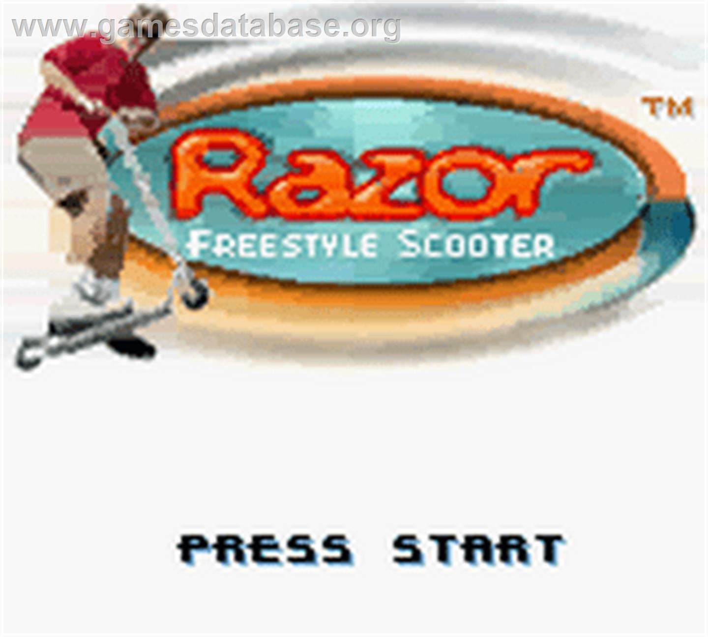 Razor Freestyle Scooter - Nintendo Game Boy Color - Artwork - Title Screen