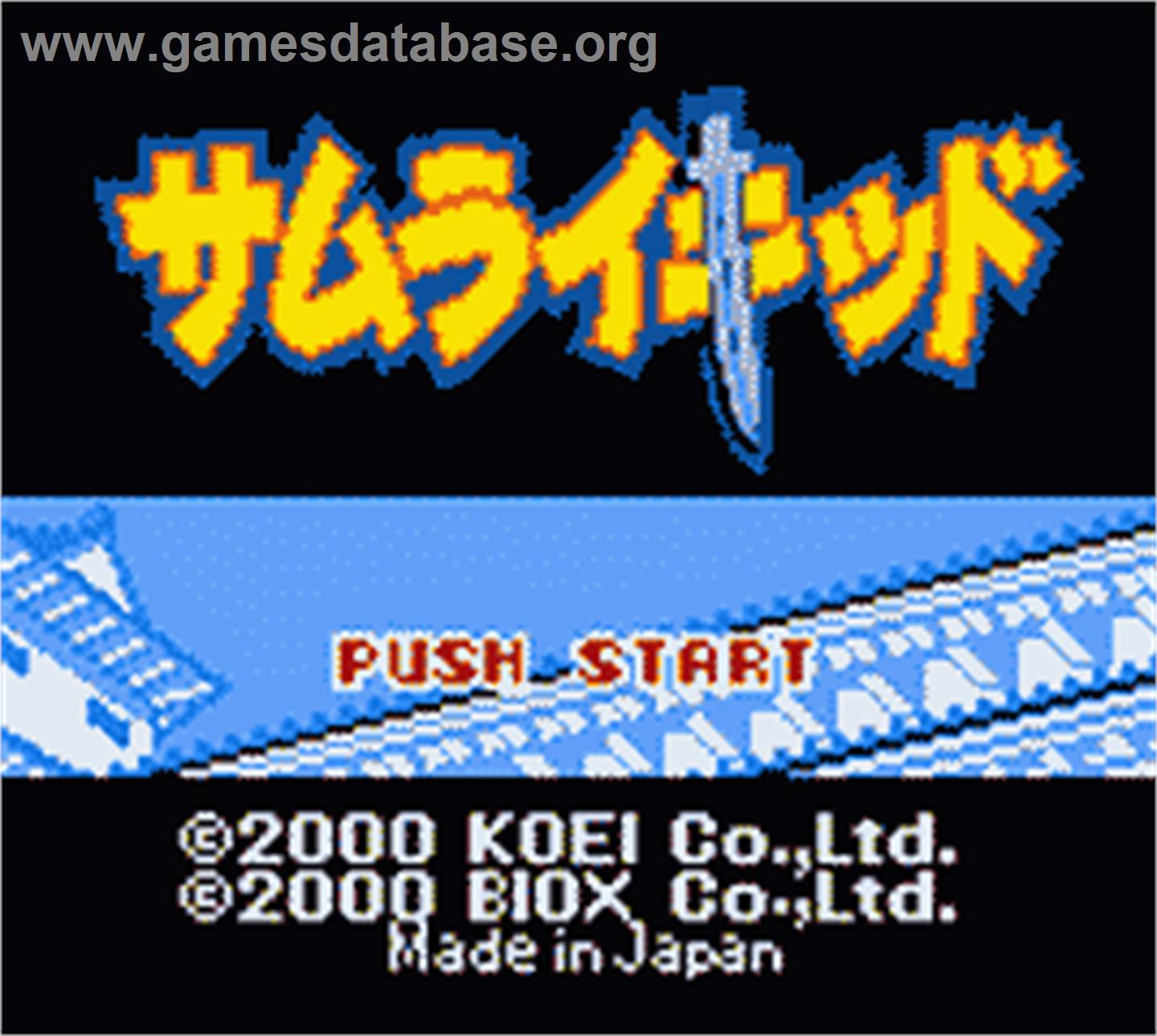 Samurai Kid - Nintendo Game Boy Color - Artwork - Title Screen