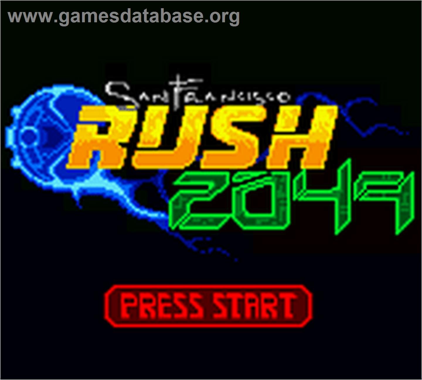 San Francisco Rush 2049 - Nintendo Game Boy Color - Artwork - Title Screen