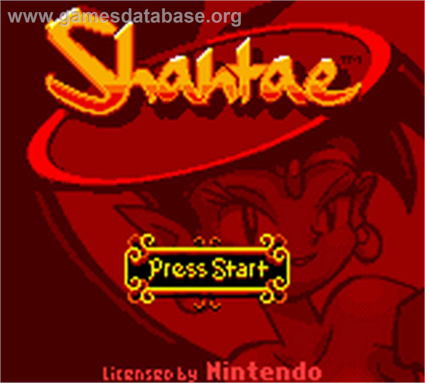 Shantae - Nintendo Game Boy Color - Artwork - Title Screen