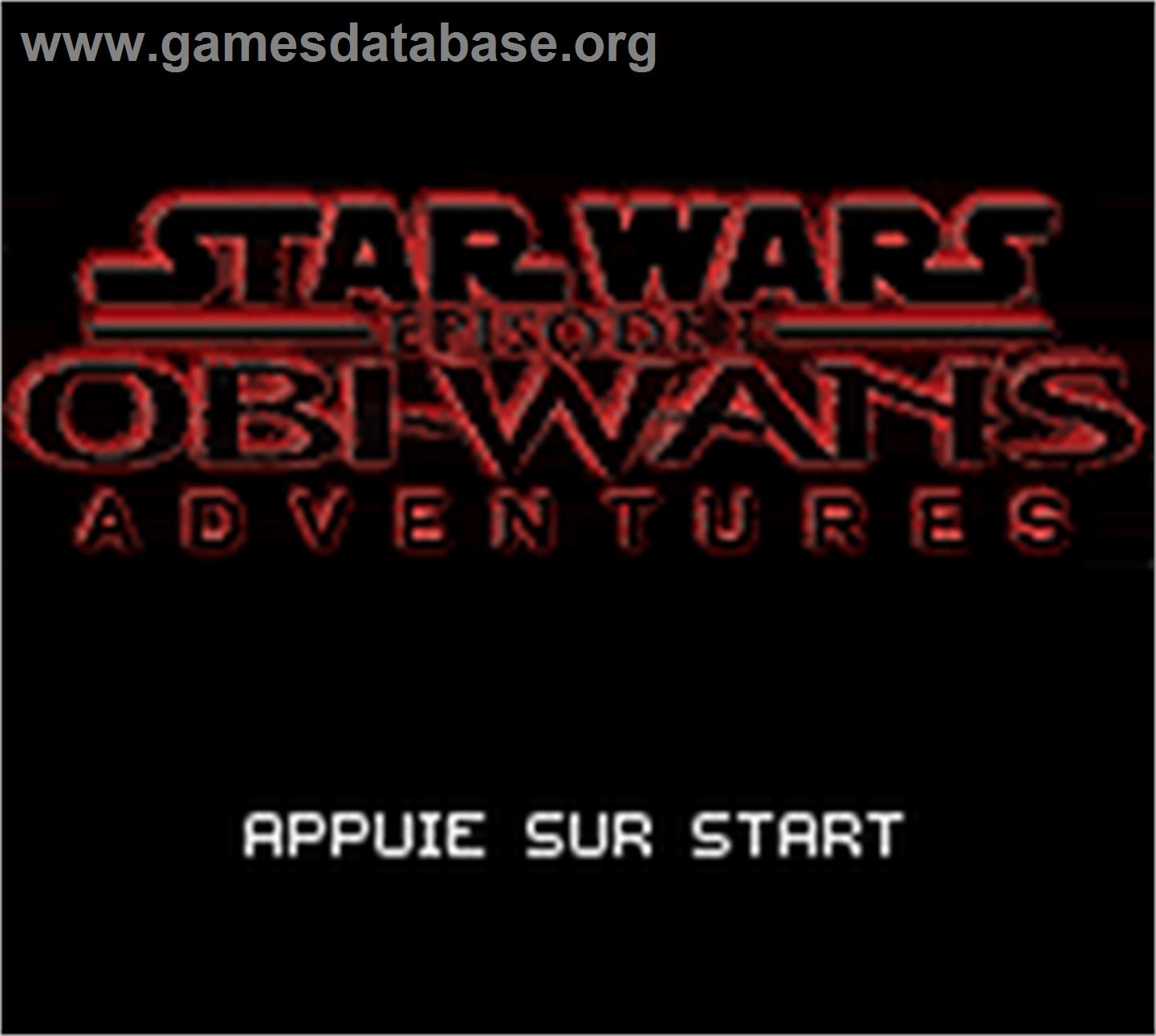 Star Wars - Episode I - Obi-wan's Adventures - Nintendo Game Boy Color - Artwork - Title Screen