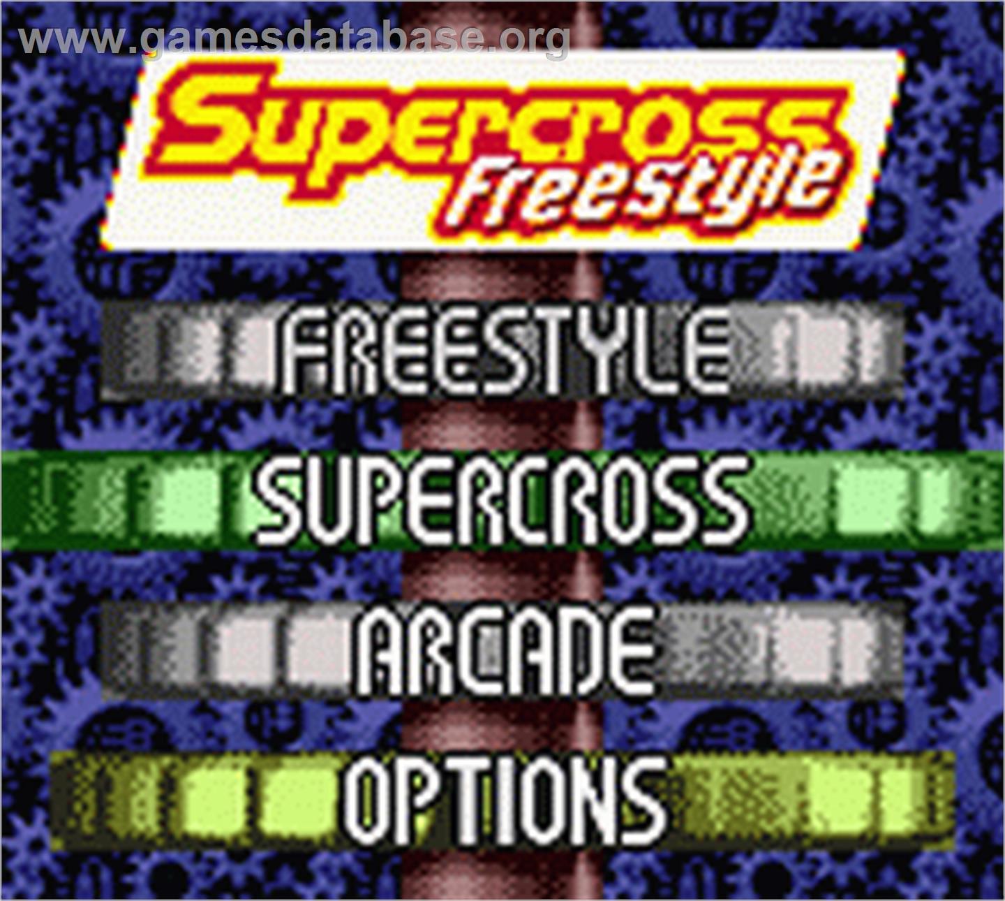 Supercross Freestyle - Nintendo Game Boy Color - Artwork - Title Screen