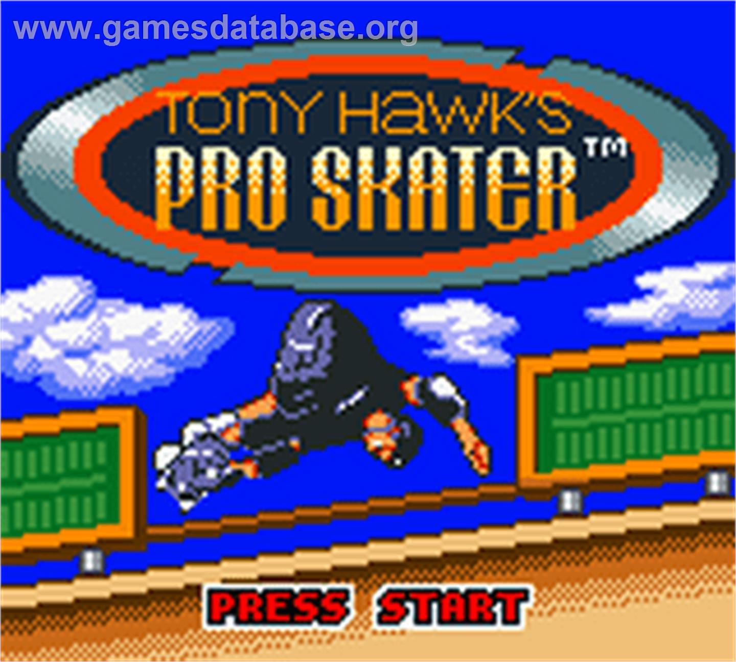 Tony Hawk's Pro Skater - Nintendo Game Boy Color - Artwork - Title Screen