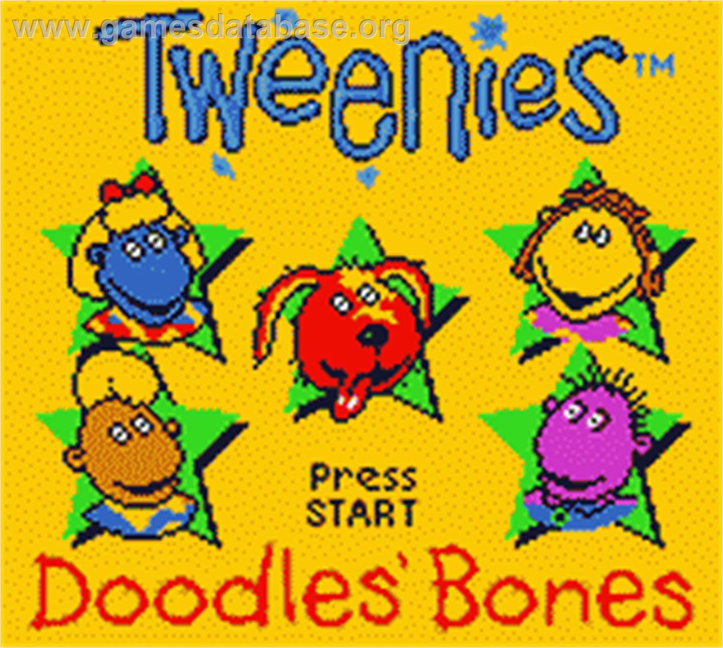 Tweenies - Doodles' Bones - Nintendo Game Boy Color - Artwork - Title Screen