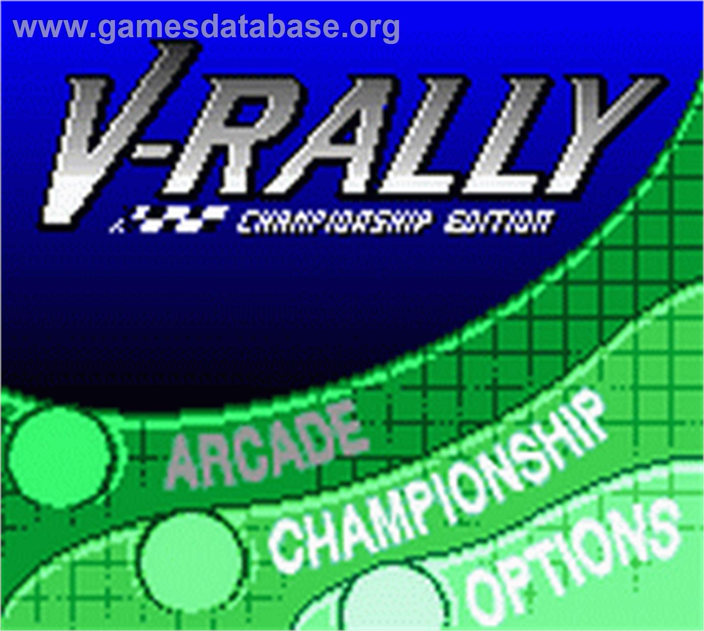 V-rally Championship Edition - Nintendo Game Boy Color - Artwork - Title Screen