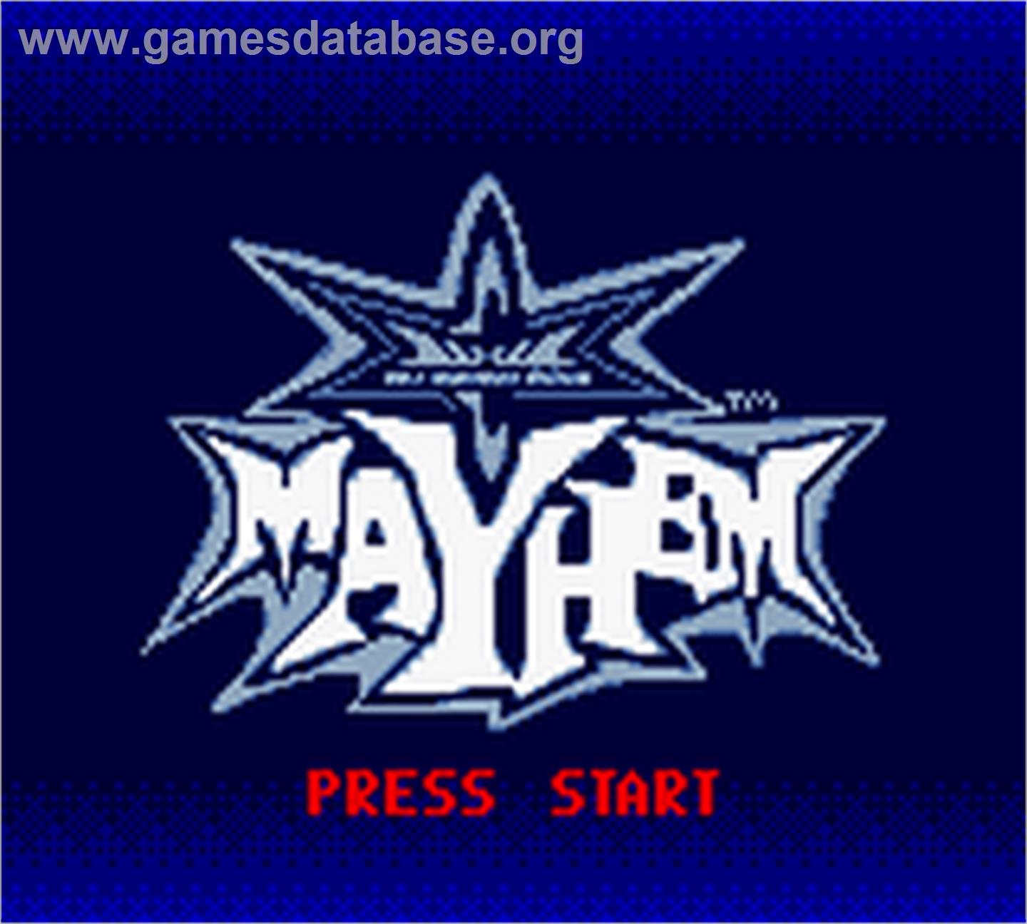 WCW Mayhem - Nintendo Game Boy Color - Artwork - Title Screen