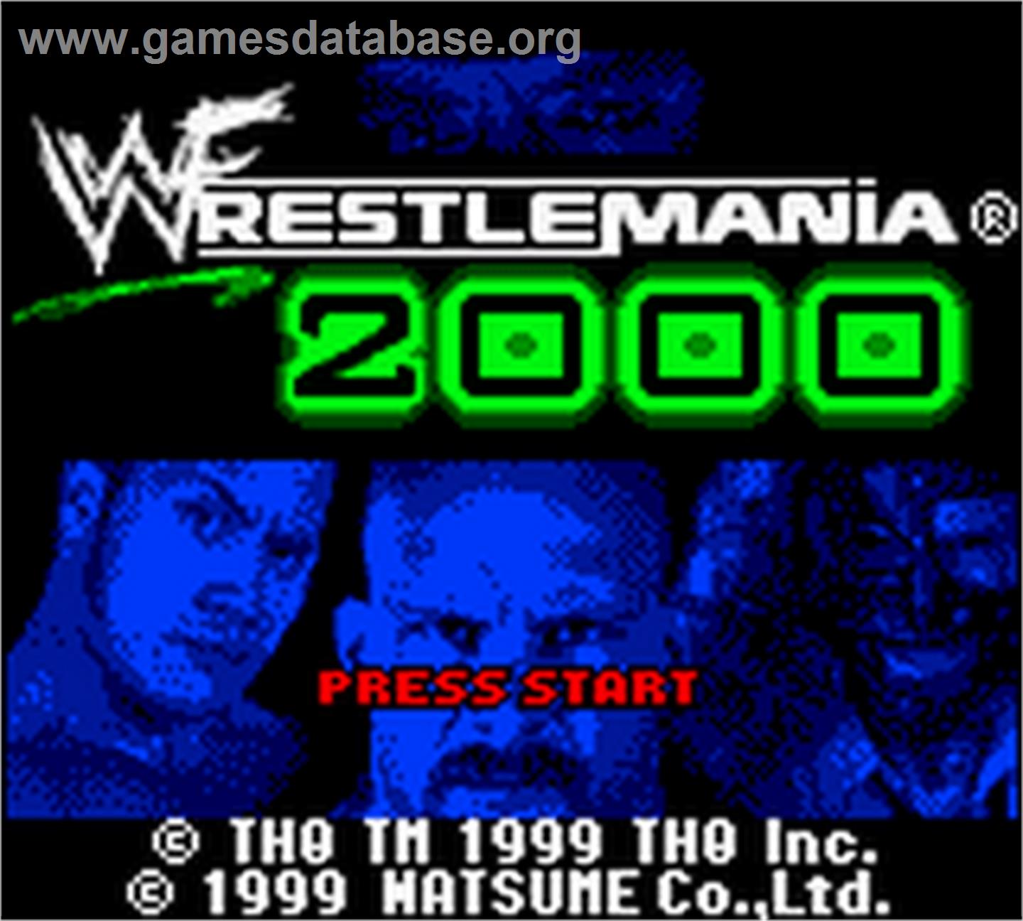 WWF WrestleMania 2000 - Nintendo Game Boy Color - Artwork - Title Screen