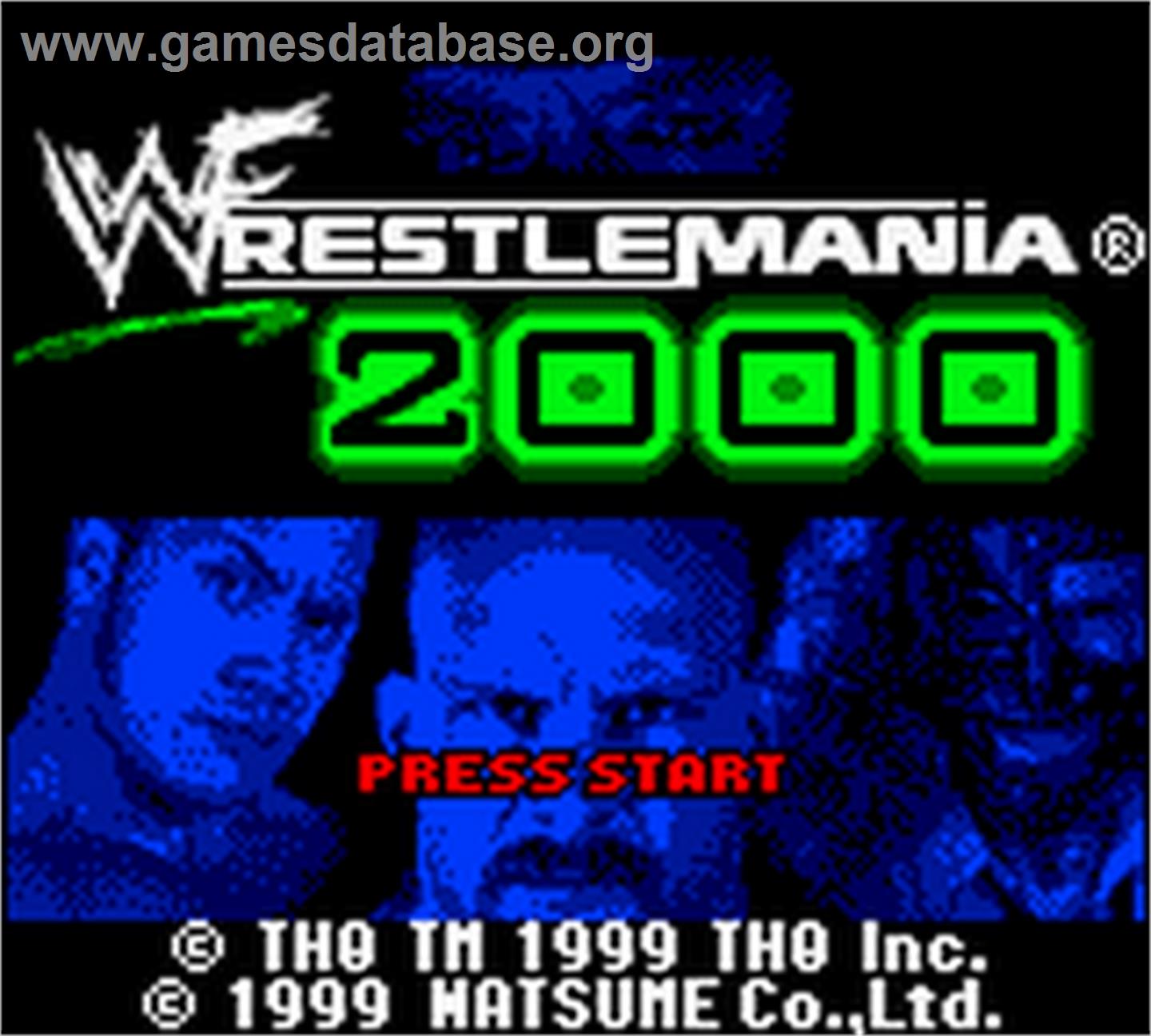 WWF Wrestlemania 2000 - Nintendo Game Boy Color - Artwork - Title Screen