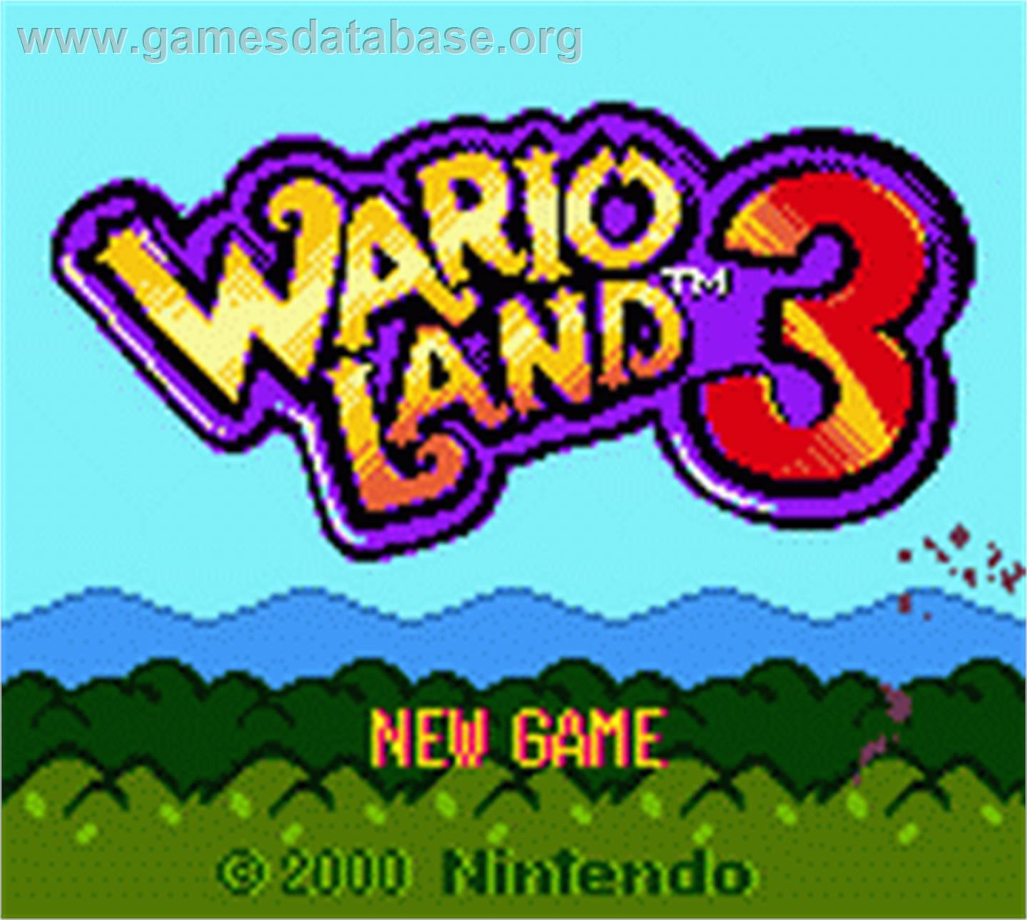 Wario Land 3 - Nintendo Game Boy Color - Artwork - Title Screen