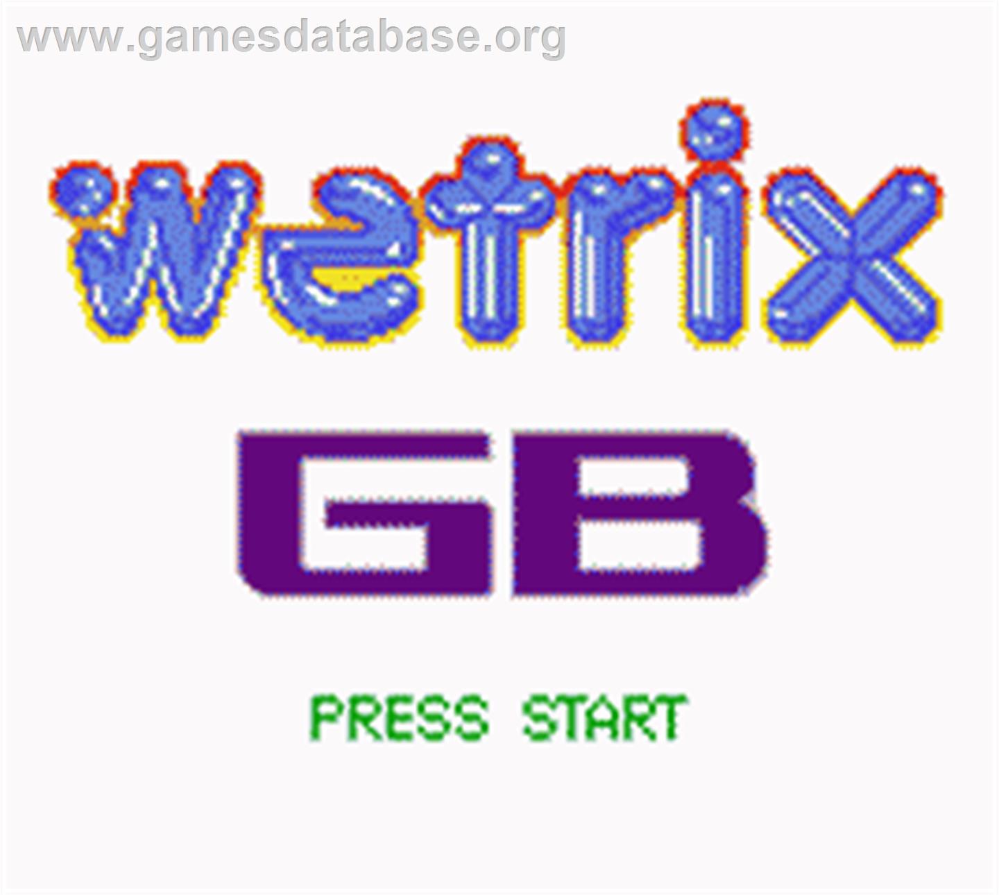 Wetrix Gb - Nintendo Game Boy Color - Artwork - Title Screen