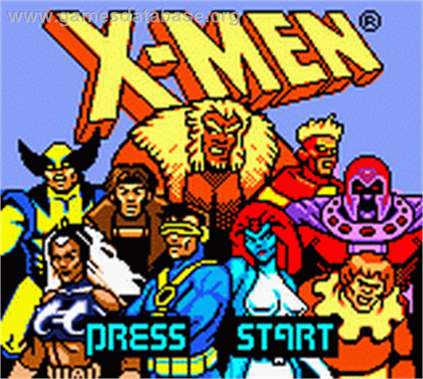 X-men - Mutant Academy - Nintendo Game Boy Color - Artwork - Title Screen