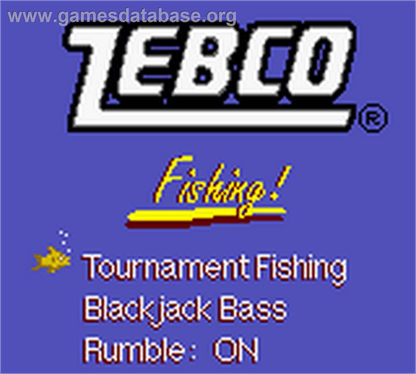 Zebco Fishing! - Nintendo Game Boy Color - Artwork - Title Screen