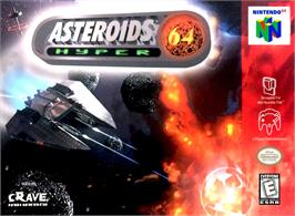 Box cover for Asteroids Hyper 64 on the Nintendo N64.