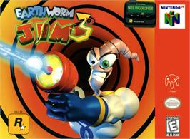 Box cover for Earthworm Jim 3d on the Nintendo N64.