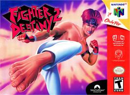Box cover for Fighter Destiny 2 on the Nintendo N64.