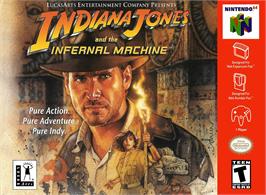 Box cover for Indiana Jones And The Infernal Machine on the Nintendo N64.