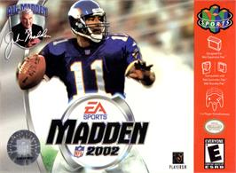 Box cover for Madden NFL 2002 on the Nintendo N64.