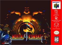 Box cover for Mortal Kombat 4 on the Nintendo N64.