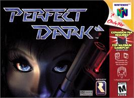 Box cover for Perfect Dark on the Nintendo N64.