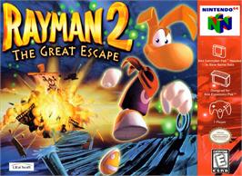 Box cover for Rayman 2 - The Great Escape on the Nintendo N64.