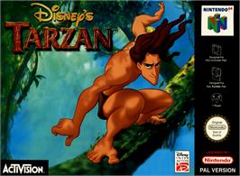 Box cover for Tarzan on the Nintendo N64.