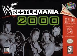 Box cover for WWF WrestleMania 2000 on the Nintendo N64.