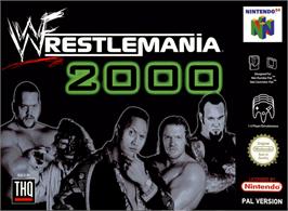 Box cover for WWF Wrestlemania 2000 on the Nintendo N64.